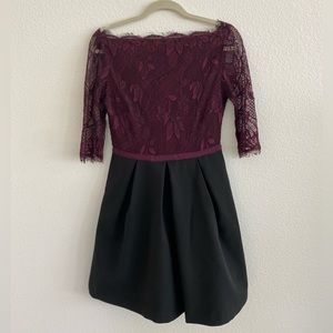 Lace A-line Dress Wine